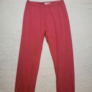 Curvy Girl By Ashley Stewart Plus Size Leggings Women Size 2X Red Elastic